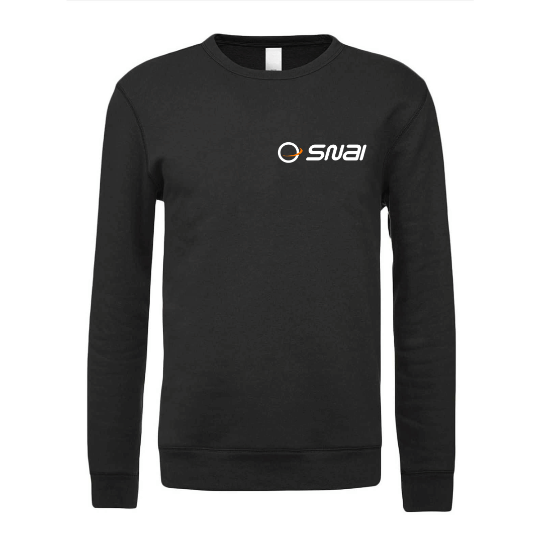 felpa girocollo snai personalizzabile nera logo lato cuore