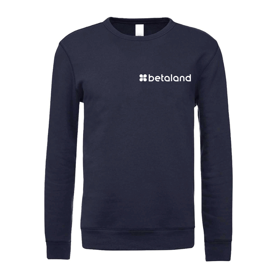 felpa girocollo betaland blu navy logo lato cuore