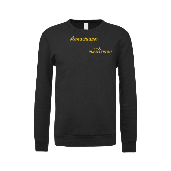 Felpa Girocollo Planetwin 365 Logo Lato Cuore