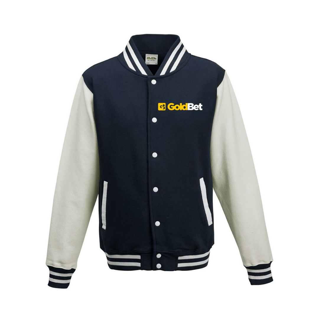 Felpa College Goldbet Logo Lato Cuore blu navy