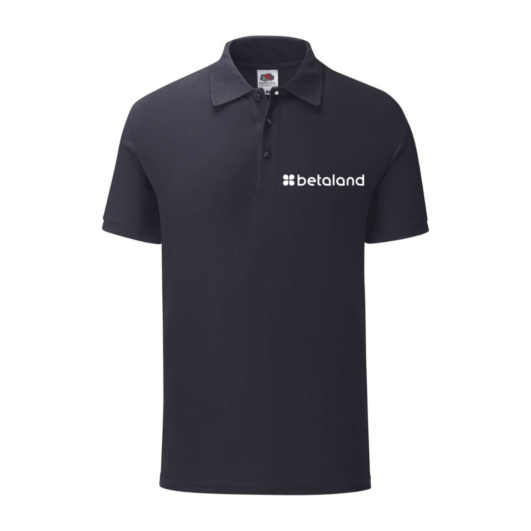 polo betaland blu navy personalizzabile logo lato cuore