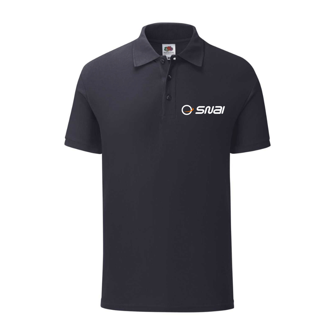 polo snai blu navy personalizzabile logo lato cuore
