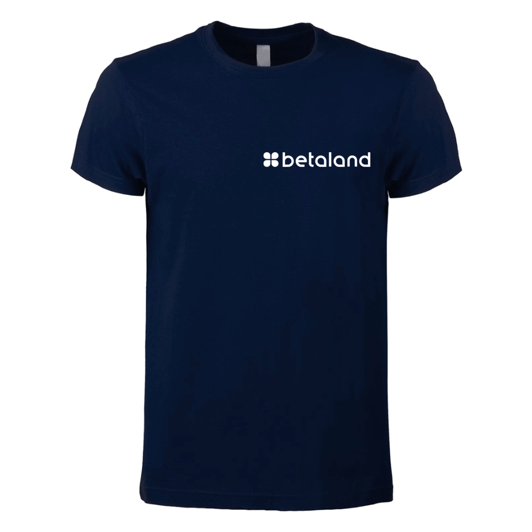 t-shirt maglietta betaland blu navy personalizzabile logo lato cuore