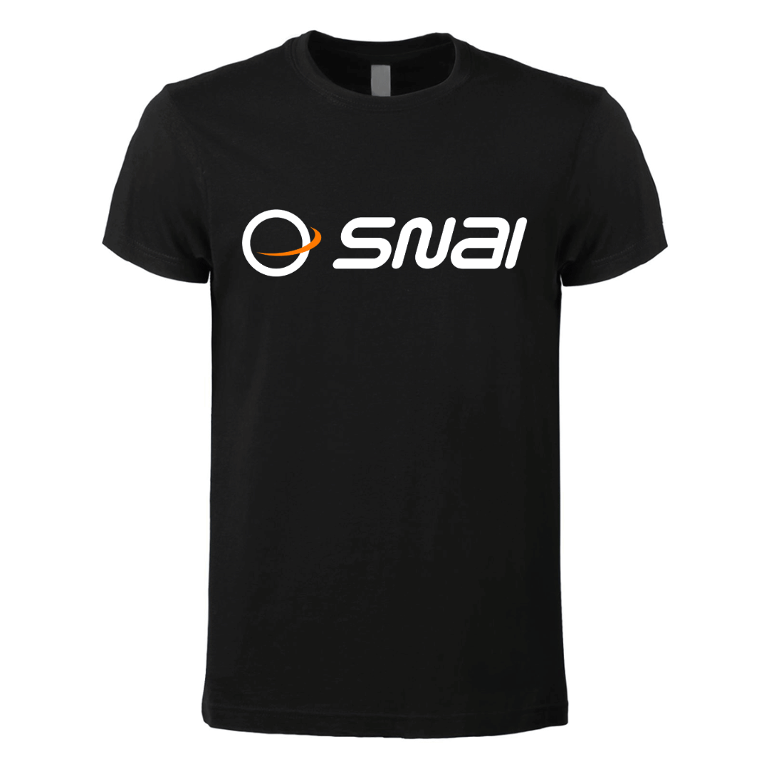 t-shirt maglietta snai nera personalizzabile logo centrale