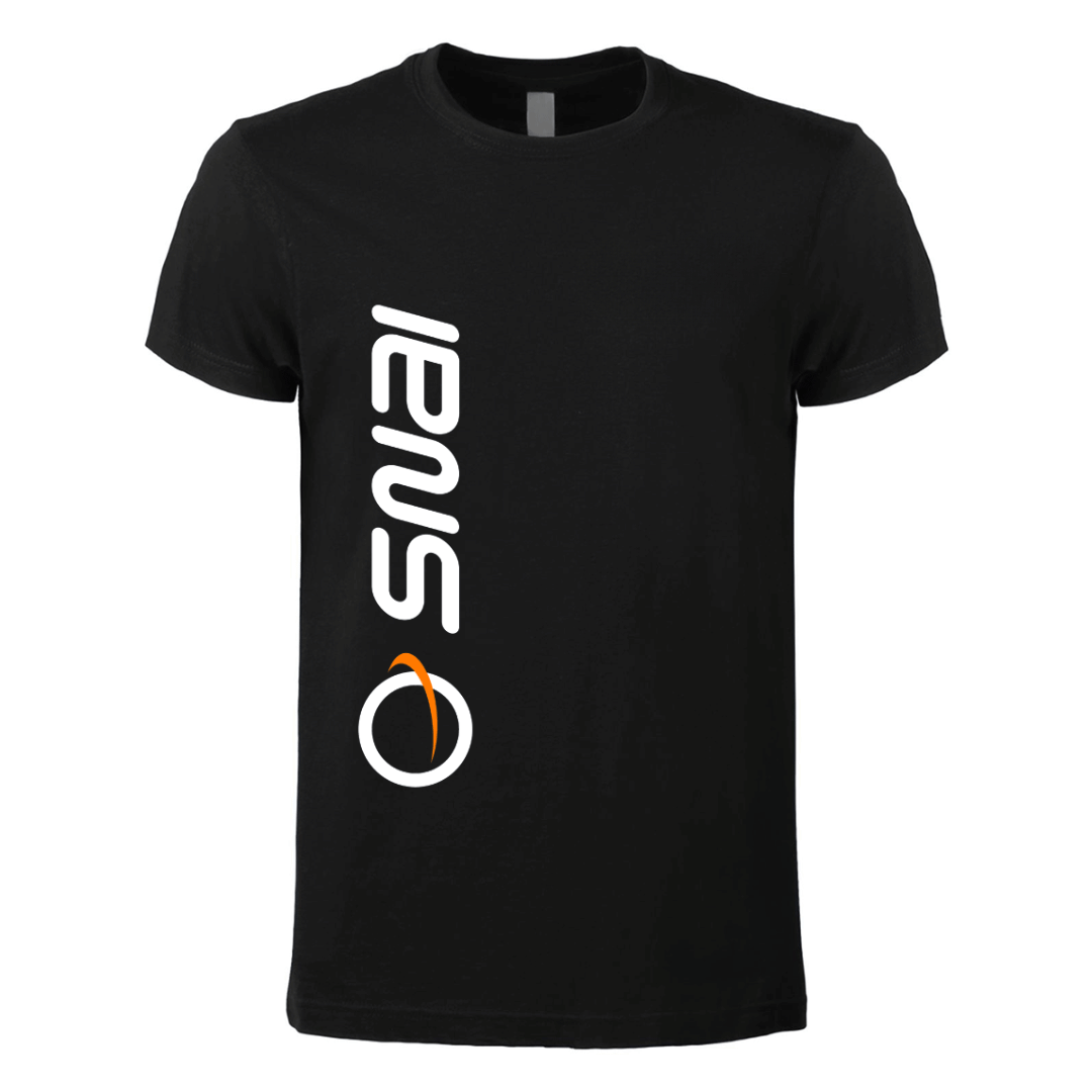t-shirt maglietta snai nera personalizzabile logo verticale