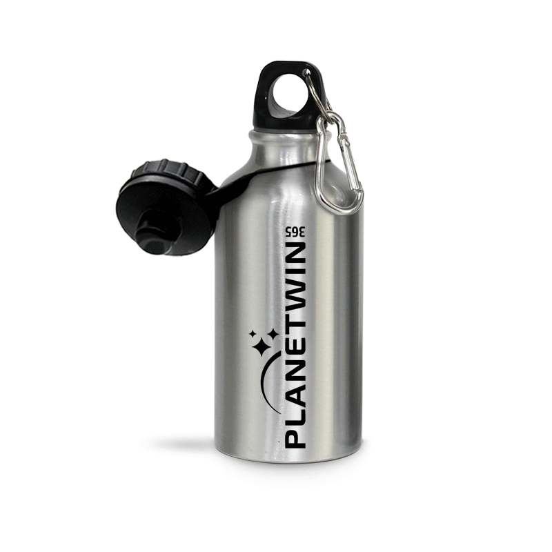 borraccia planetwin 365 alluminio argento
