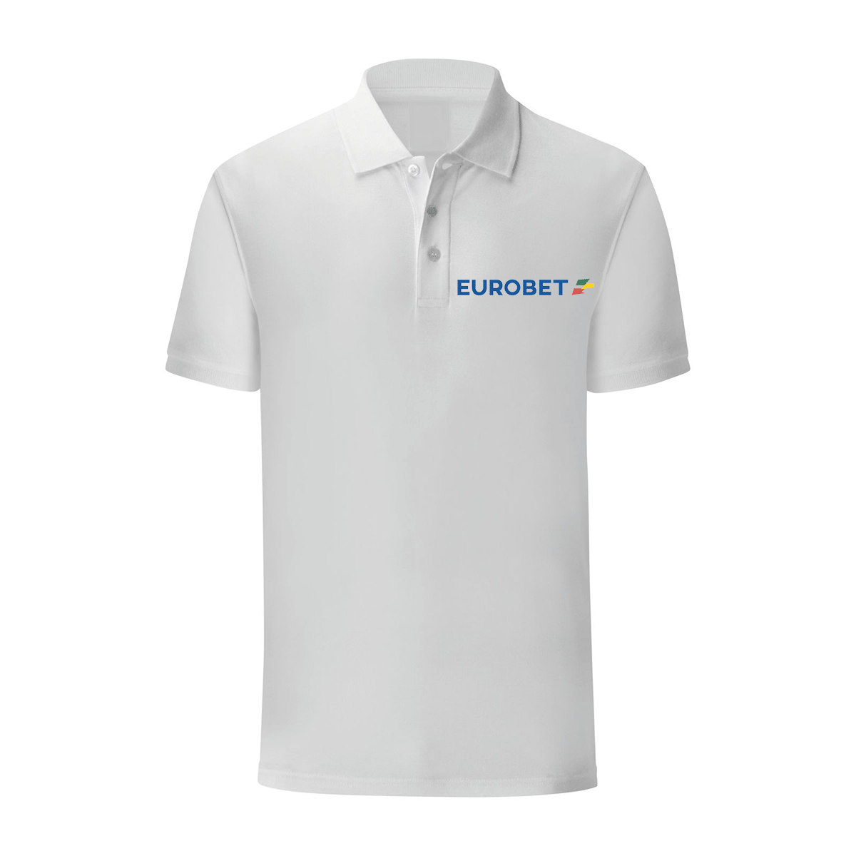 polo eurobet bianca personalizzabile logo lato cuore
