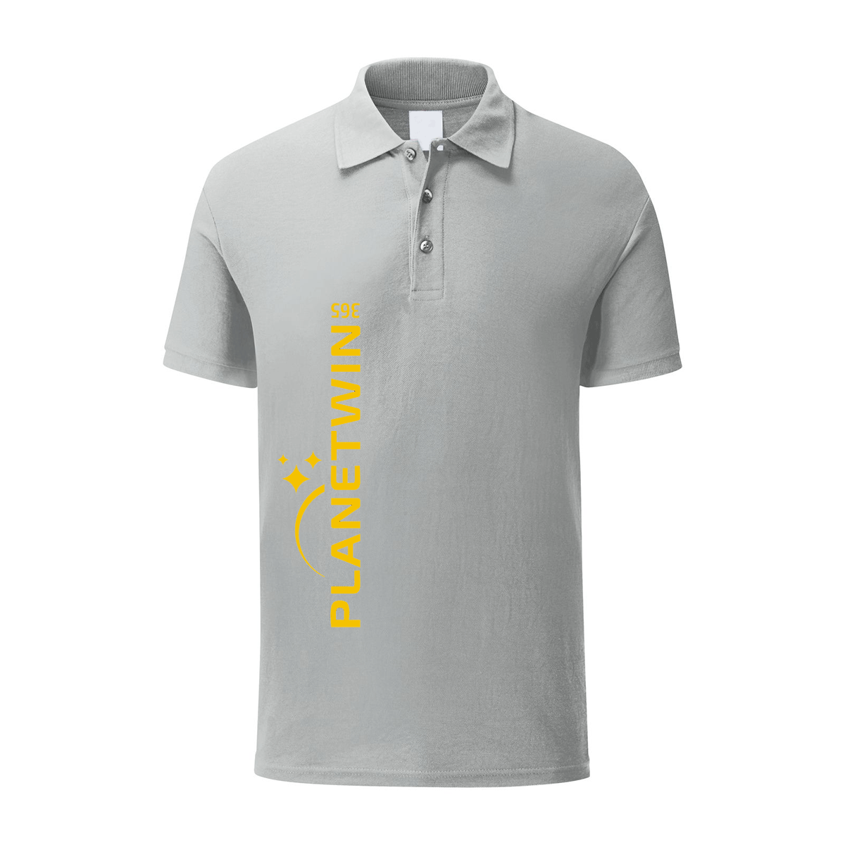 polo planetwin 365 grigia personalizzabile logo verticale