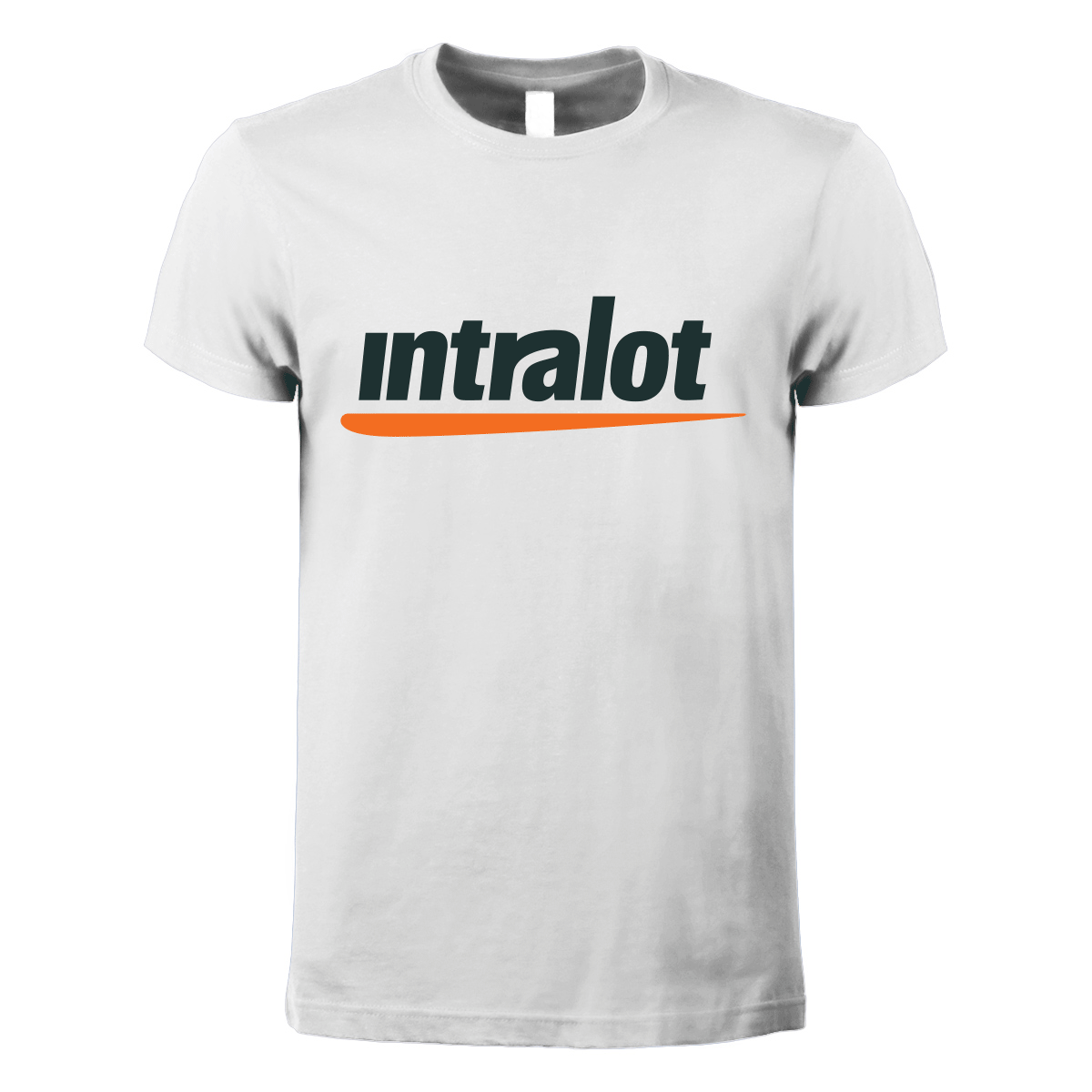 t-shirt maglietta intralot bianca personalizzabile logo centrale