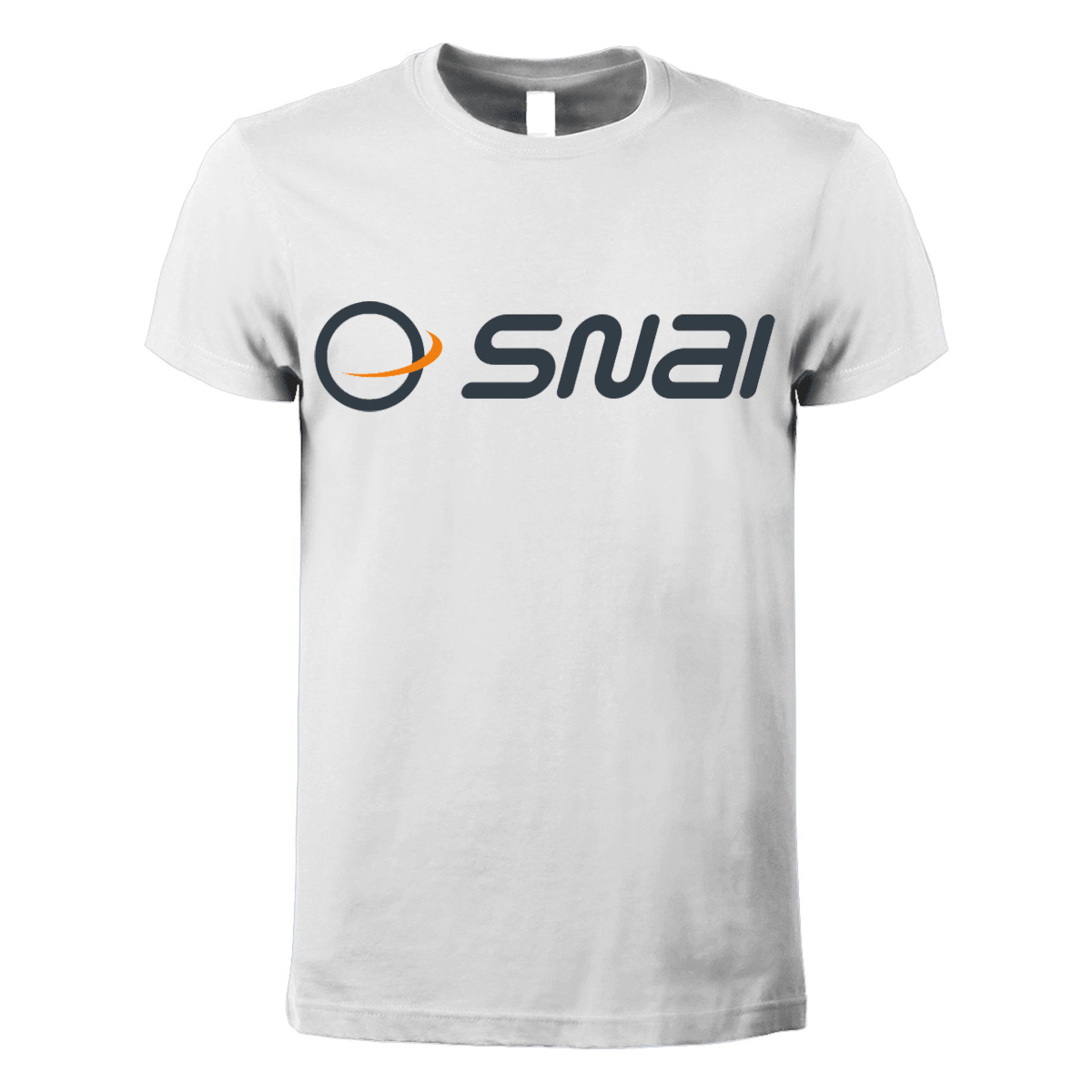 t-shirt maglietta snai bianca personalizzabile logo centrale
