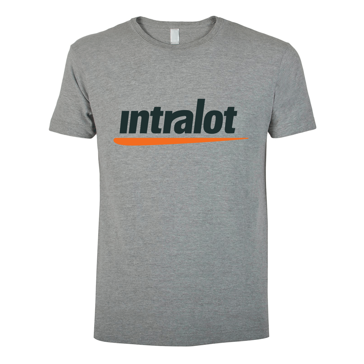 t-shirt maglietta intralot grigia personalizzabile logo centrale