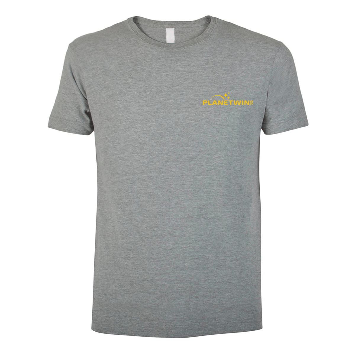 t-shirt maglietta planetwin 365 grigia personalizzabile logo lato cuore