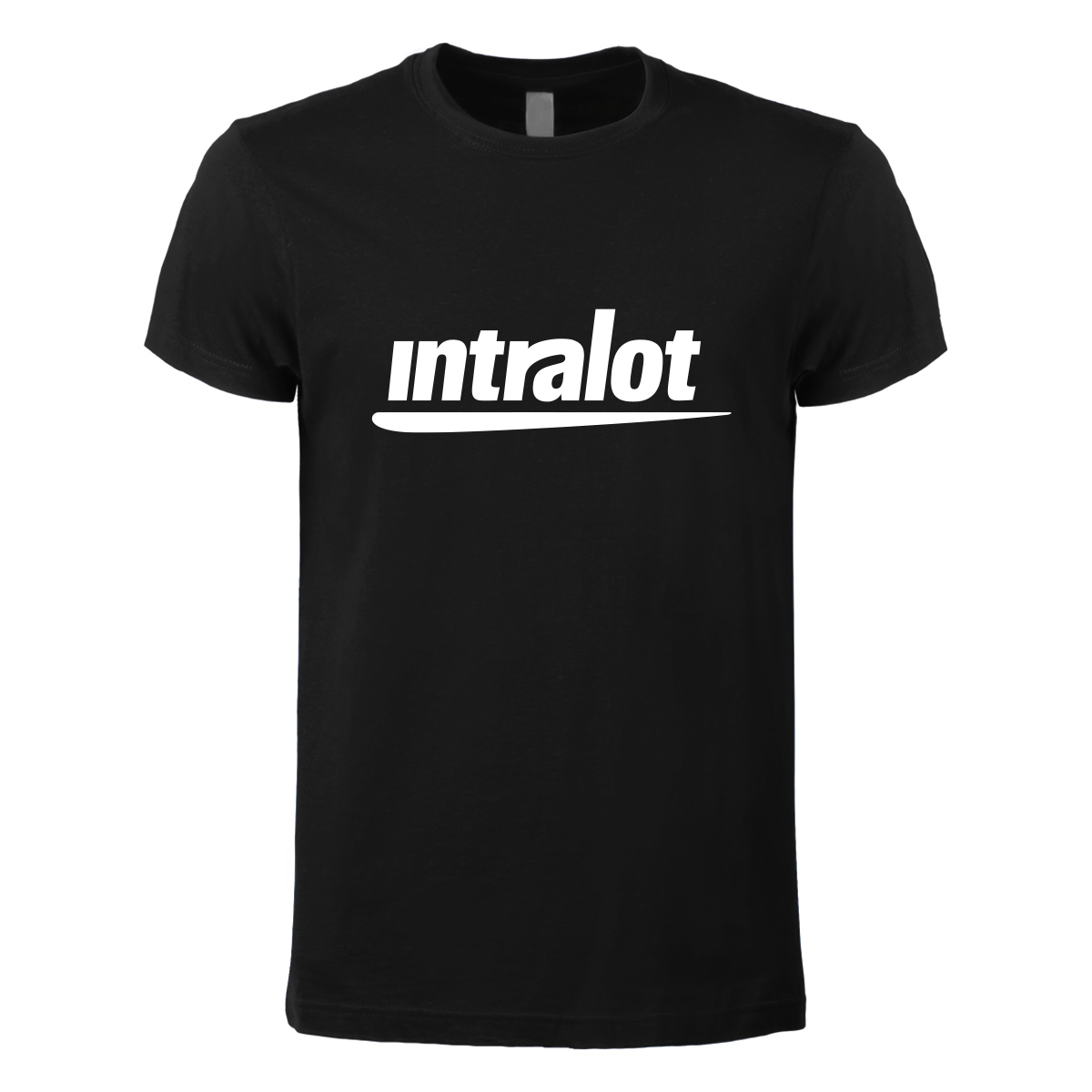 t-shirt maglietta intralot nera personalizzabile logo centrale