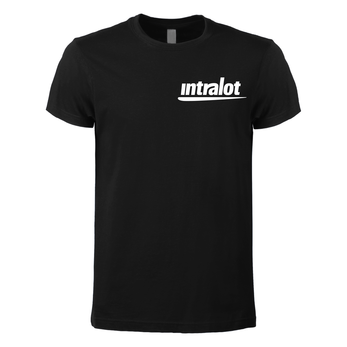 t-shirt maglietta intralot nera personalizzabile logo lato cuore
