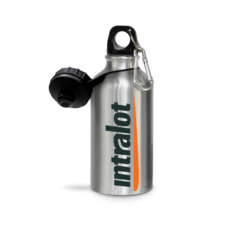 borraccia argento intralot alluminio