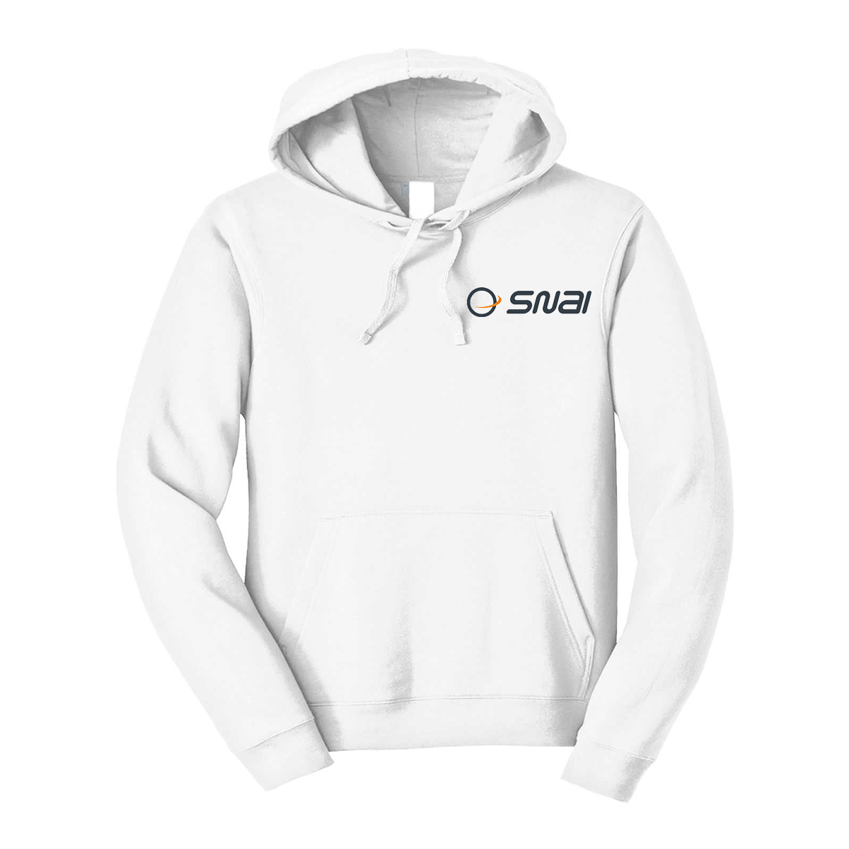 felpa con cappuccio snai personalizzabile bianca logo lato cuore