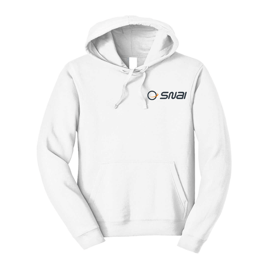 felpa con cappuccio snai personalizzabile bianca logo lato cuore