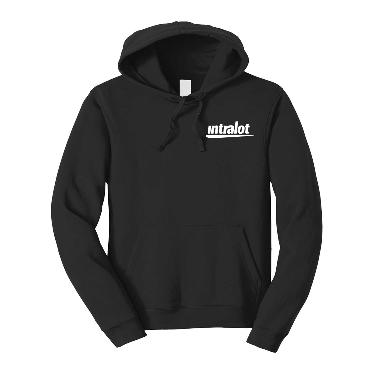 felpa con cappuccio intralot personalizzabile nera logo lato cuore