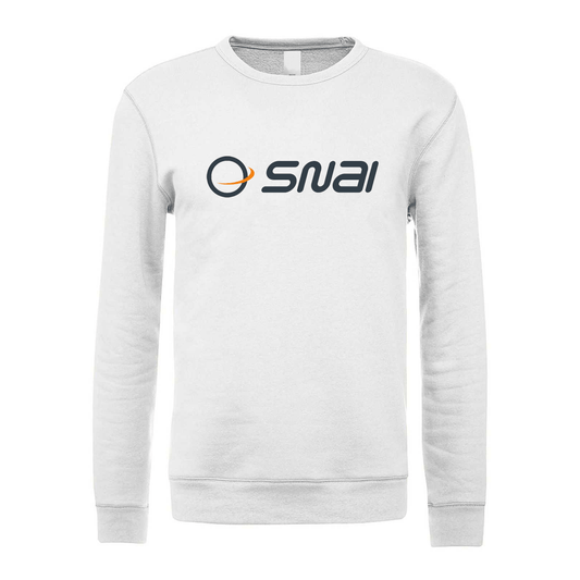 felpa girocollo snai personalizzabile bianca logo centrale
