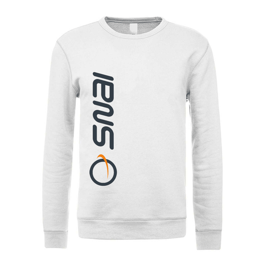 felpa girocollo snai personalizzabile bianca logo verticale