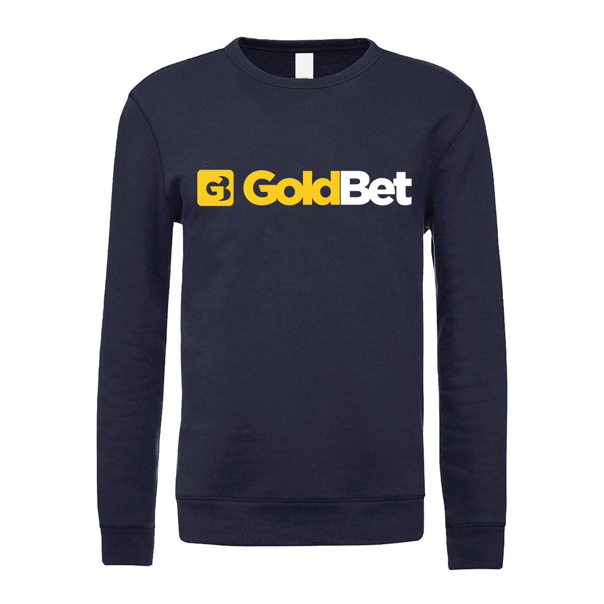 felpa girocollo goldbet blu navy logo centrale