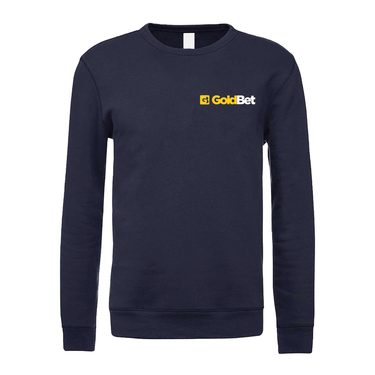felpa girocollo goldbet blu navy logo lato cuore