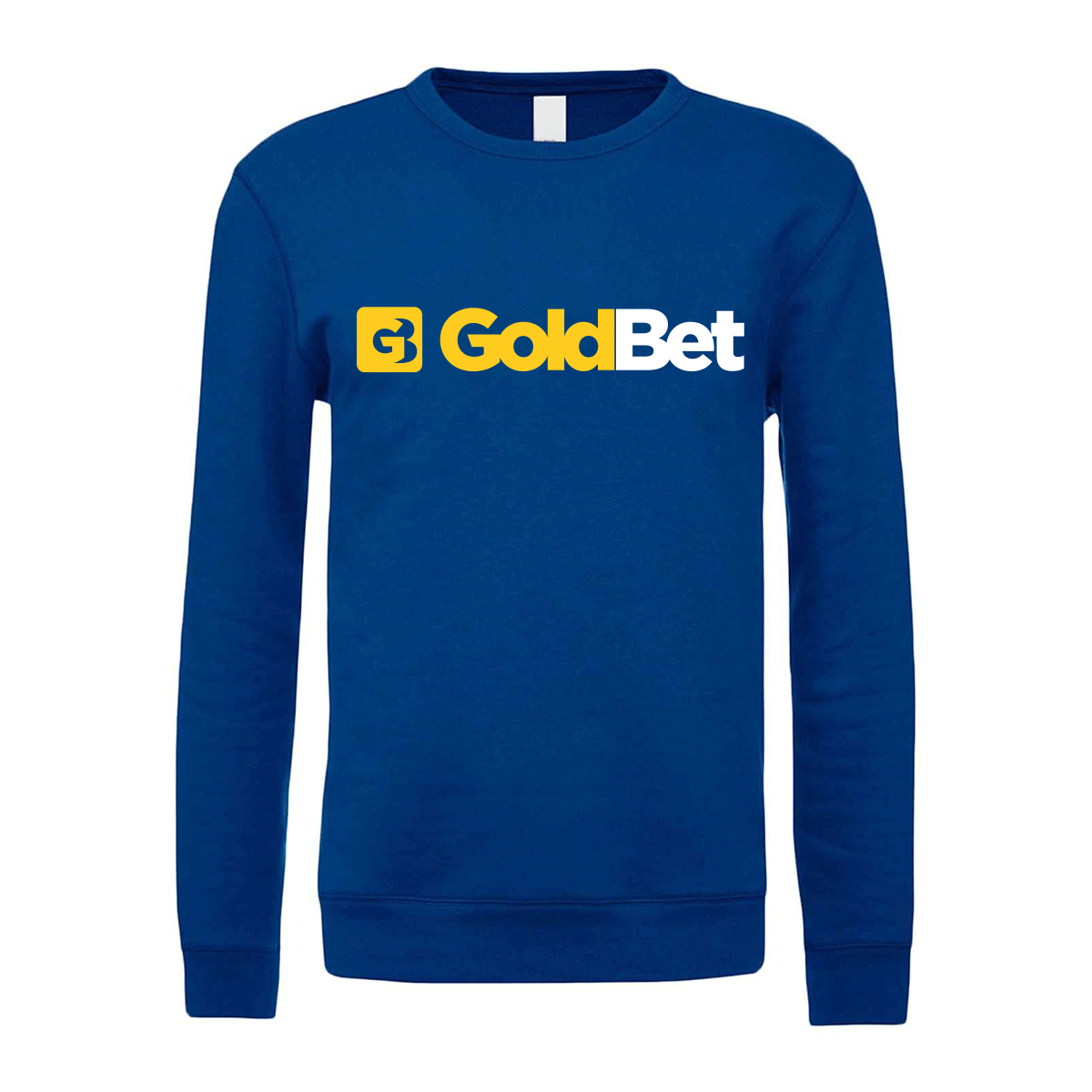 felpa girocollo goldbet blu royal logo centrale