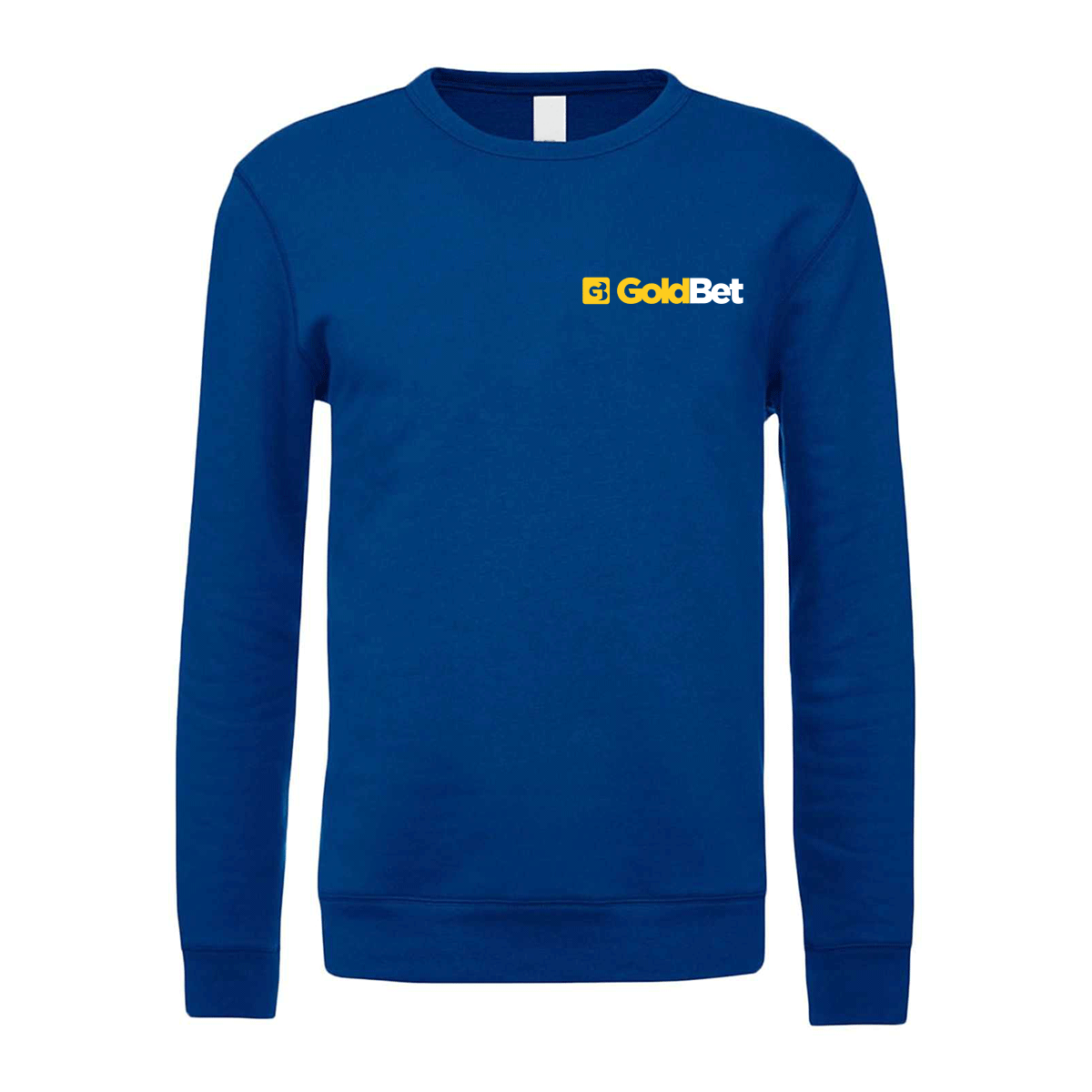 felpa girocollo goldbet blu royal logo lato cuore