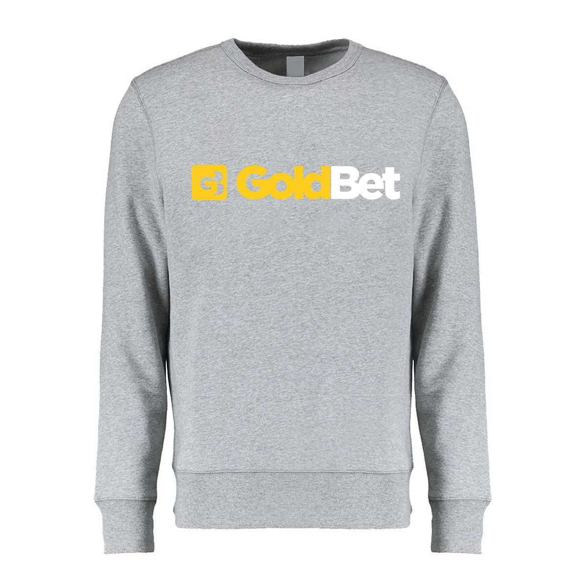 felpa girocollo goldbet grigia logo centrale