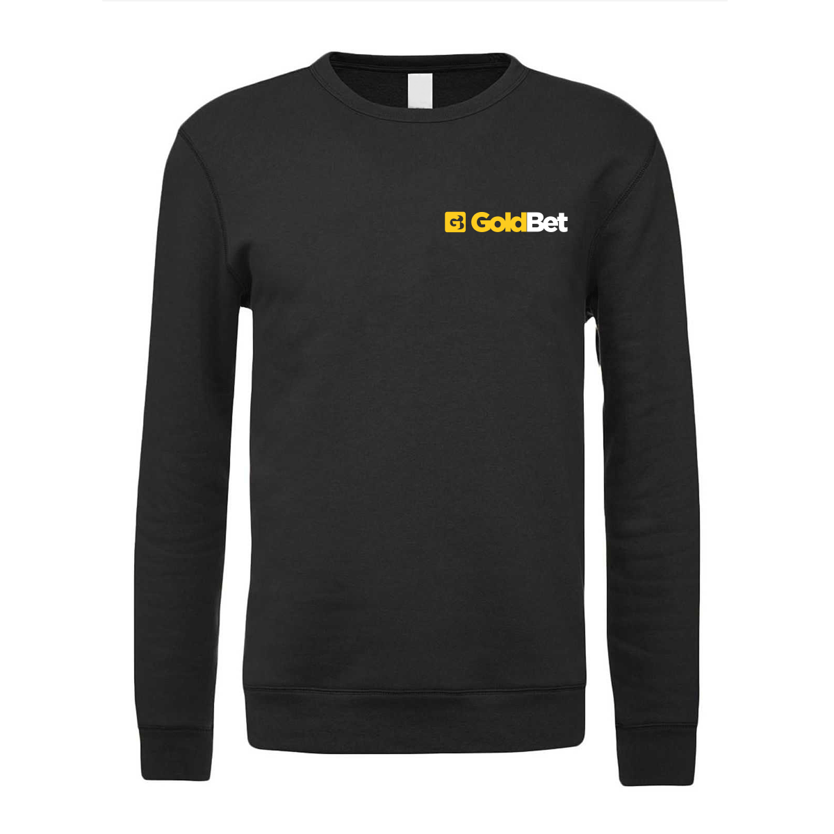 felpa girocollo goldbet nera logo lato cuore