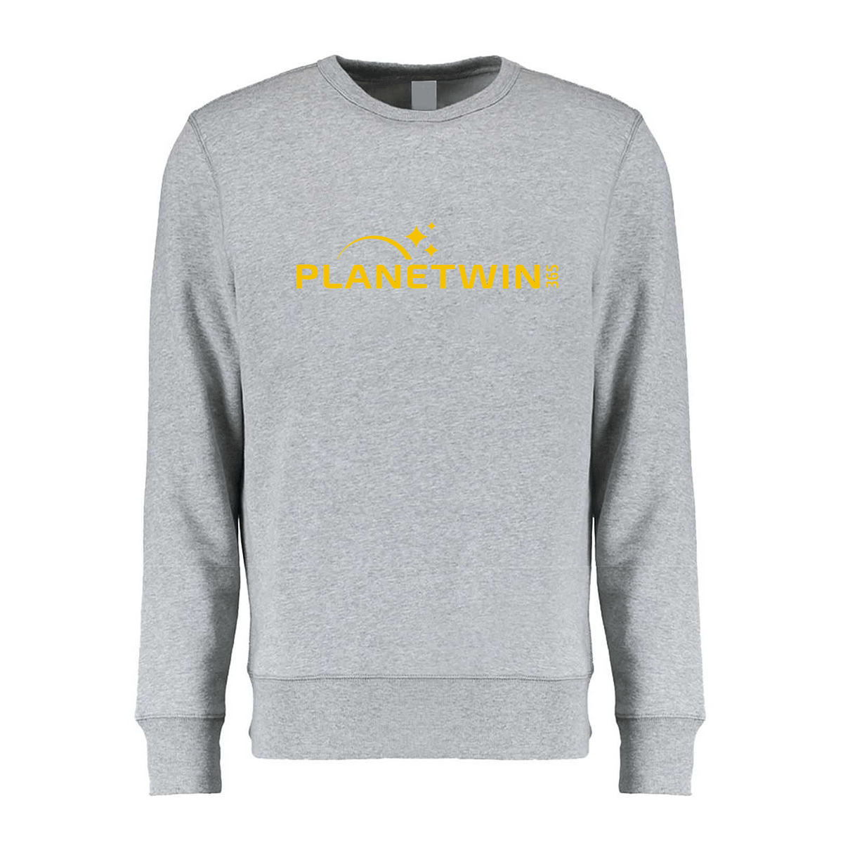 felpa girocollo planetwin 365 grigia logo centrale