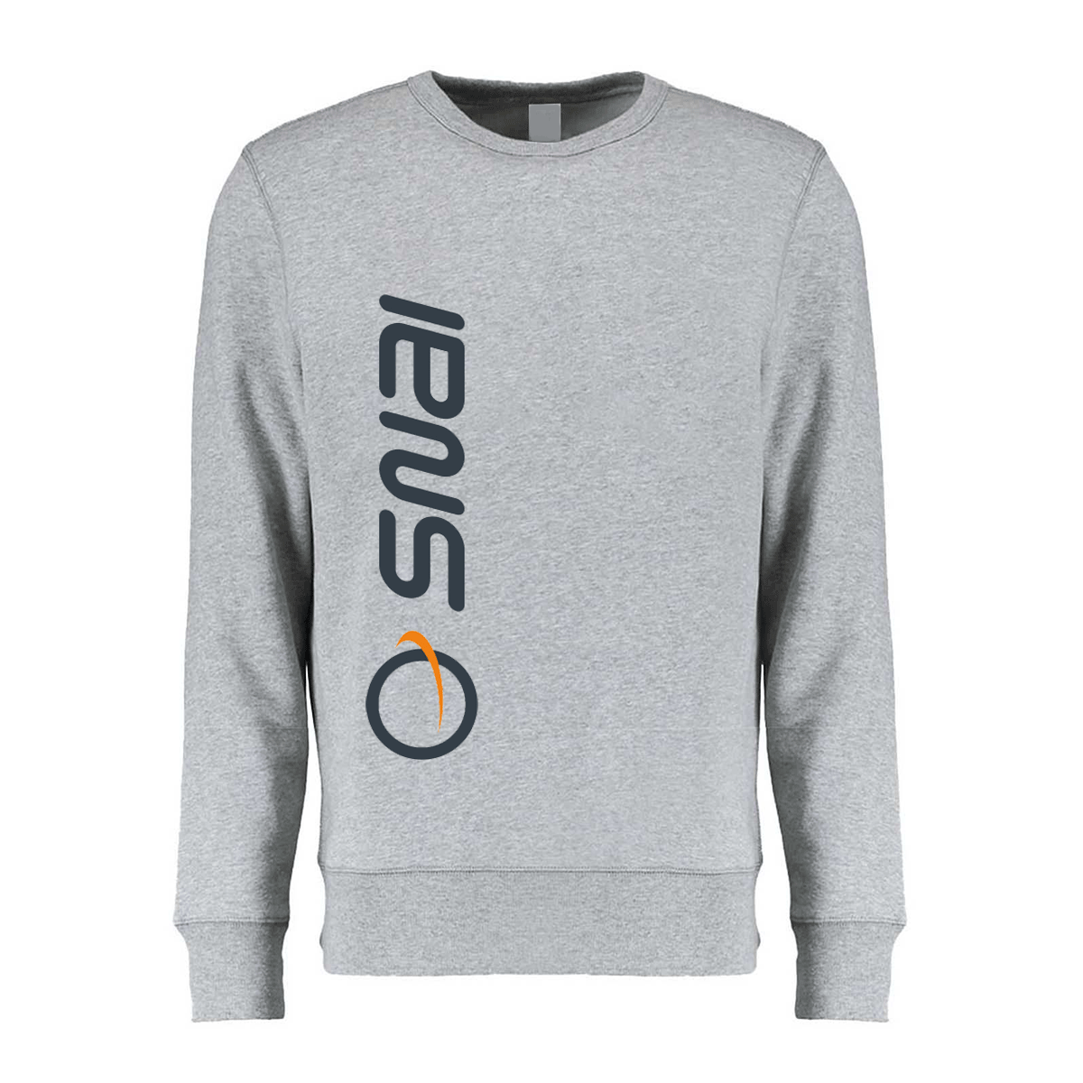 felpa girocollo snai personalizzabile grigia logo verticale