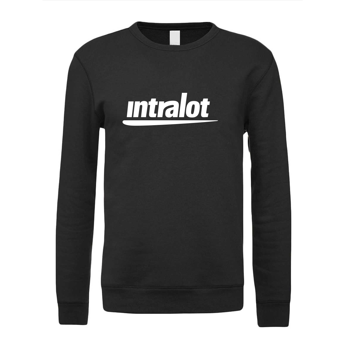 felpa girocollo intralot nera logo centrale