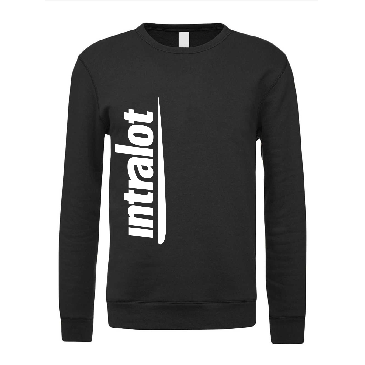 felpa girocollo intralot nera logo verticale