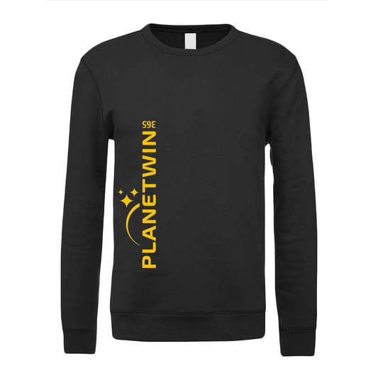 felpa girocollo planetwin 365 nera logo verticale