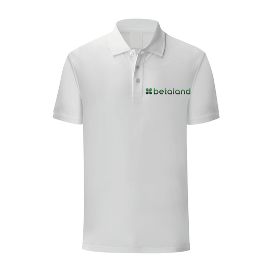 polo betaland bianca personalizzabile logo lato cuore
