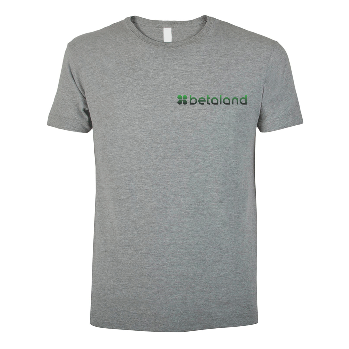 t-shirt maglietta betaland grigia personalizzabile logo lato cuore