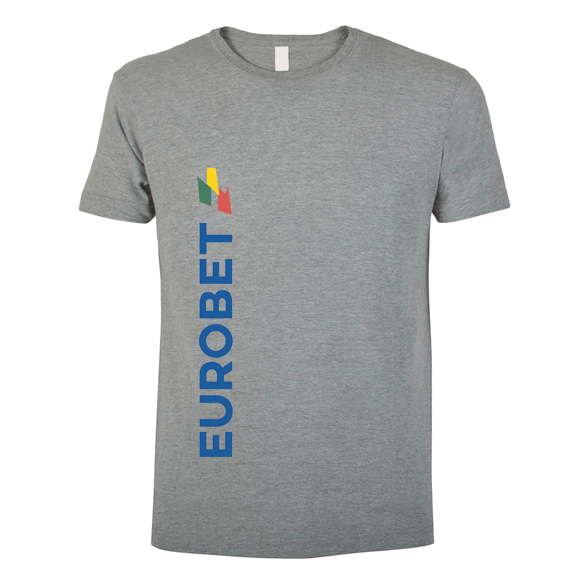 t-shirt maglietta eurobet grigia personalizzabile logo verticale