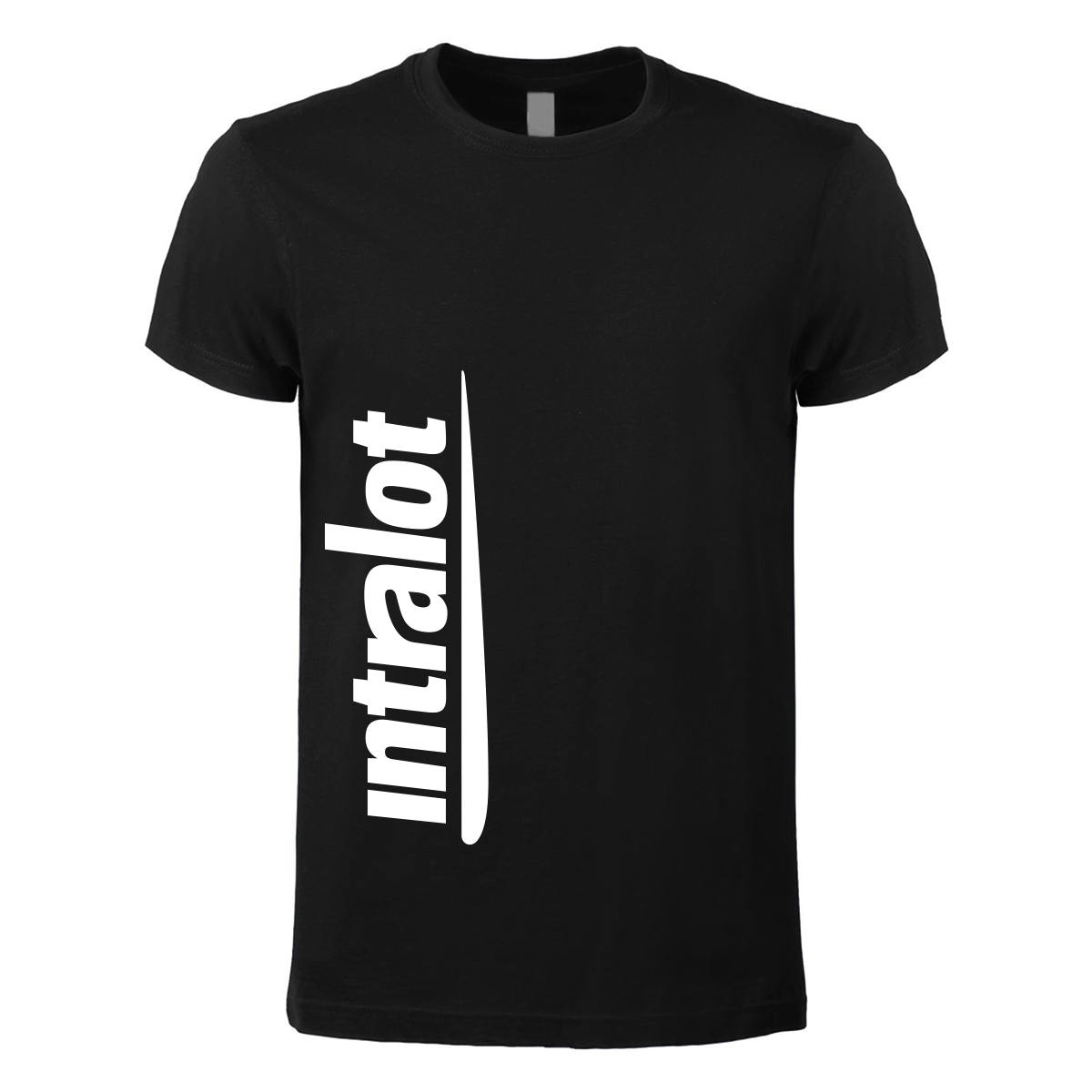 t-shirt maglietta intralot nera personalizzabile logo verticale
