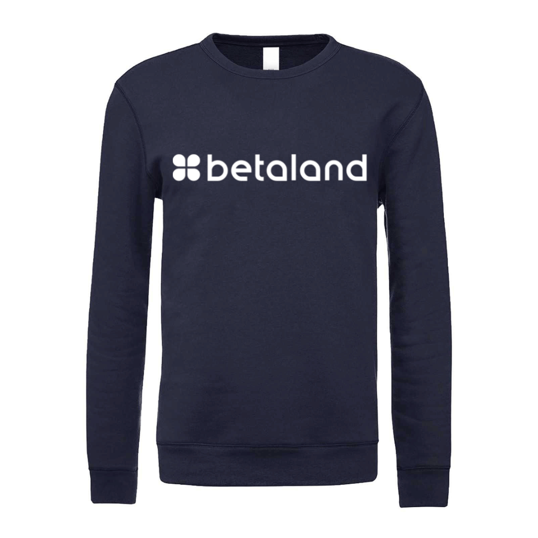 felpa girocollo betaland blu navy logo centrale