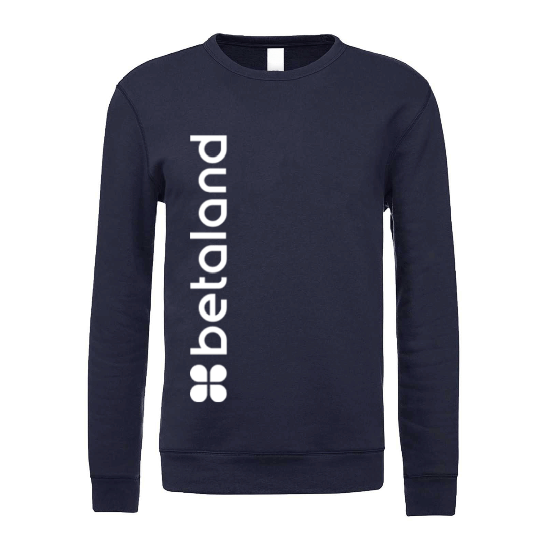 felpa girocollo betaland blu navy logo verticale