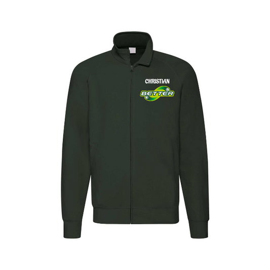 Felpa Zip Senza Cappuccio Better Logo Lato Cuore