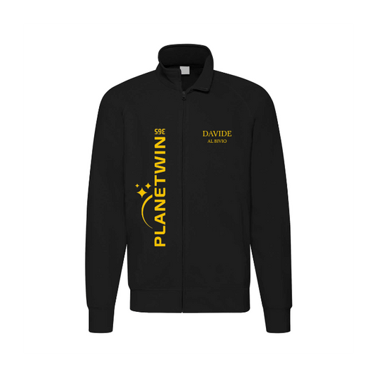 Felpa Zip Senza Cappuccio Planetwin 365 Logo Verticale