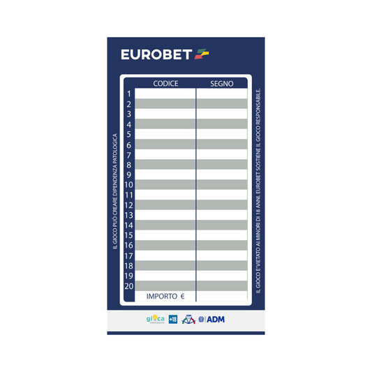 Fogli scommesse EuroBet