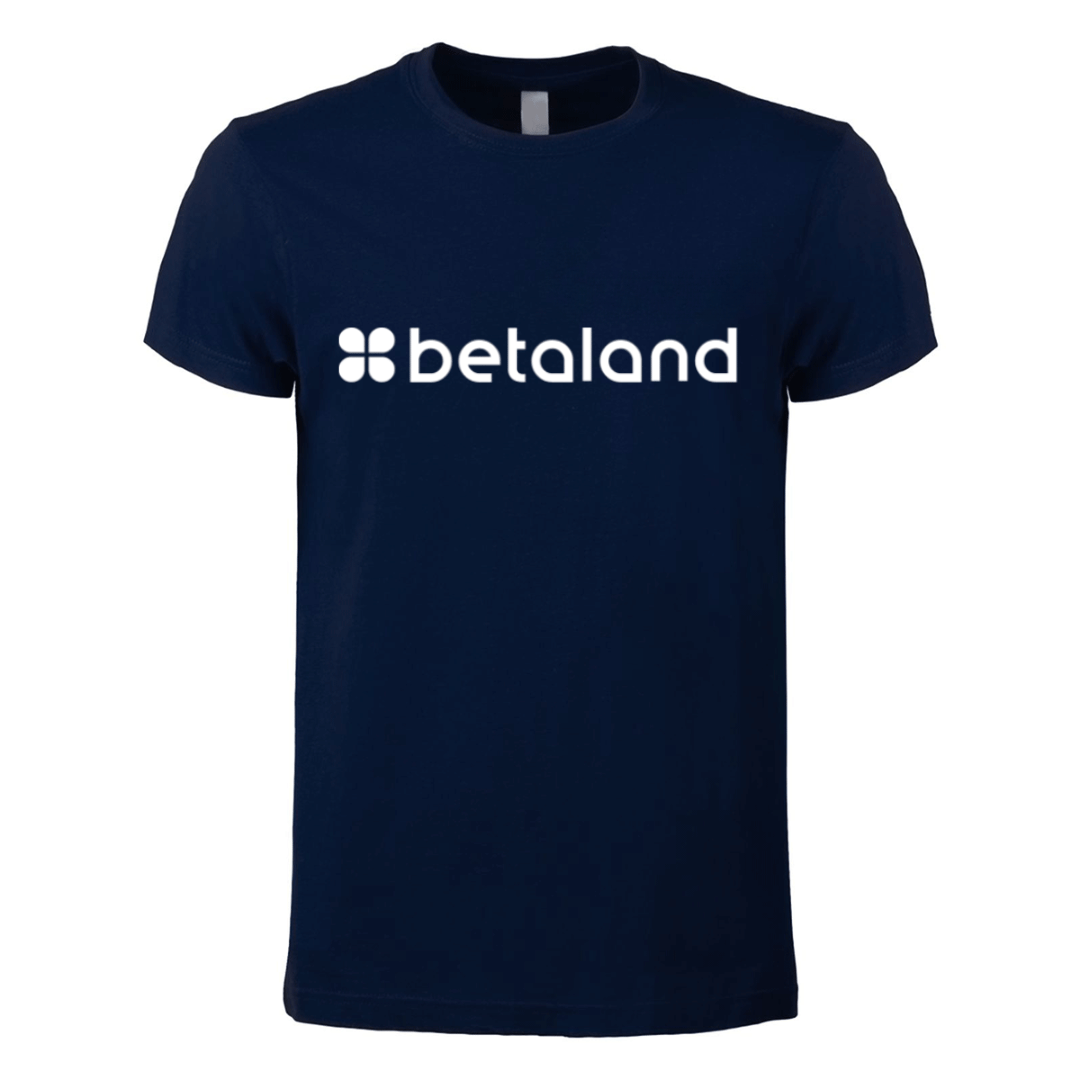 t-shirt maglietta betaland blu navy personalizzabile logo centrale