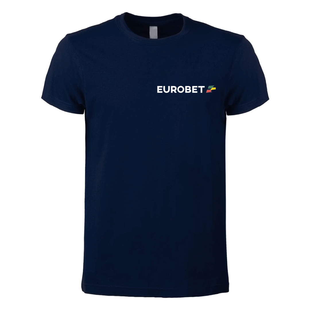 t-shirt maglietta eurobet blu navy personalizzabile logo lato cuore