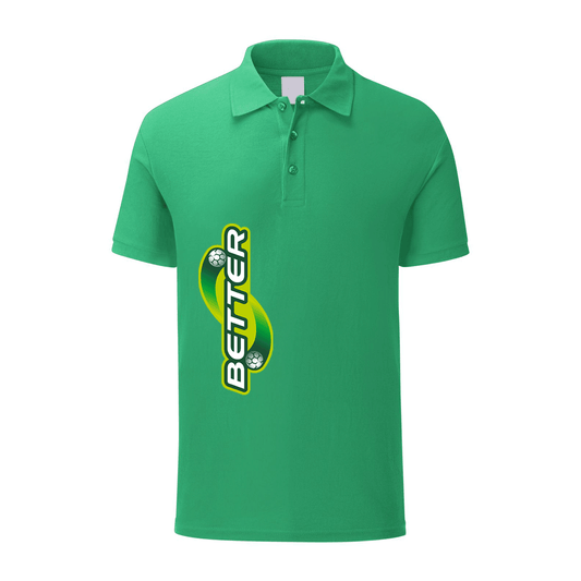 polo better verde personalizzabile logo verticale