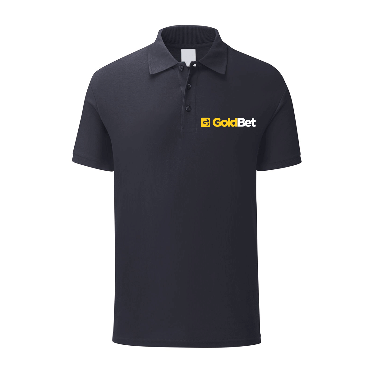 polo goldbet blu navy personalizzabile logo lato cuore