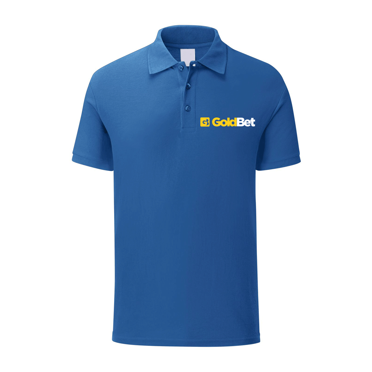 polo goldbet blu royal personalizzabile logo lato cuore