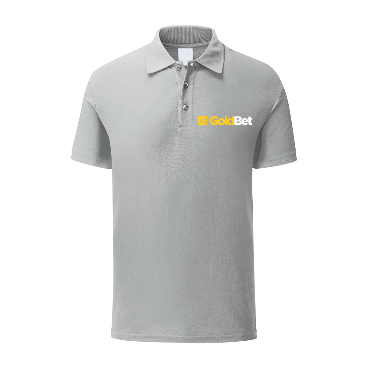 polo goldbet grigia personalizzabile logo lato cuore